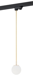 Lampa kula na złotej rurce 67cm na szynę 3-fazową Argon 4308 Bang G9