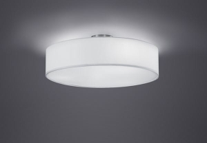 Lampa sufitowa okrągły Plafon z tkaniny Trio 603900301 Hotel 3xE27 17cm x 50cm biały