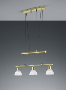 Lampa wisząca Trio 371010308 Levisto 3xE14 Mosiądz