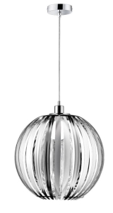 Lampa wisząca Trio 304100106 Zucca E27 40cm chrom akryl