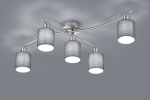 Lampa sufitowa żyrandol Trio 605400511 Garda 5xE14 44cm x 75cm x 22cm nikiel szary