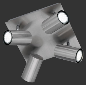 Lampa sufitowa punktowa spot regulowane reflektory Trio 802430407 Marley 4xGU10 Nikiel
