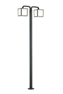 Lampa zewnętrzna stojąca latarnia Trio 421560242 Cubango 2xE27 200cm IP54 antracyt