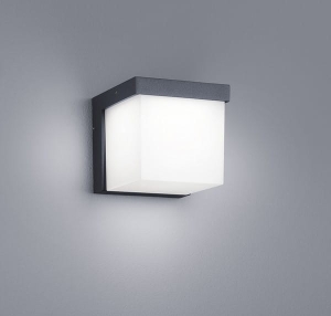 Zewnętrzna lampa ścienna kinkiet na elewację Trio 228260142 Yangtze LED 3,5W 3000K IP54 11x12cm antracyt