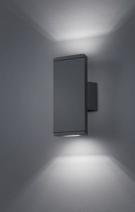 Lampa zewnętrzna płaska na elewację ścienna Trio 228460242 Colorado LED 2x3W 3000K IP54 9x6x20cm antracyt