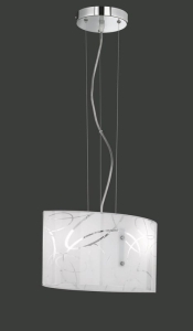 Szklana Lampa Wisząca Trio 304400201 Spirelli 2xE27 40cm Biały