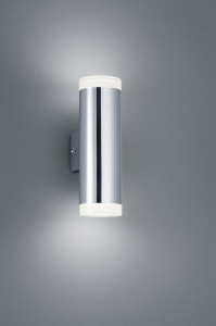 Kinkiet łazienkowy walec światło góra dół Trio 283110206 Ray LED 2x4W 3000K IP44 chrom