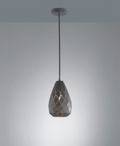 Lampa Wisząca Trio 301300142 Onyx E27 15cm antracyt