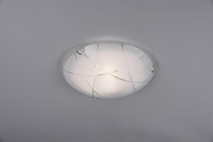 Lampa szklana sufitowa okrągły plafon Trio 601200100 Sandrina E27 30cm biały