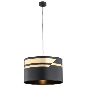 Lampa wisząca czarno - złoty abażur Argon 4288 Metis E27 40x107cm