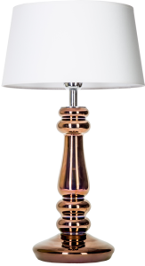 Lampa stołowa z miedzianą szklaną podstawą i białym abażurem 4Concepts L051261217 Petit Trianon E27 51cm x 33cm