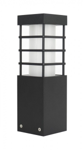 Czarny słupek oświetleniowy SU-MA RADO II 3 BL Rado E27 IP54 25cm
