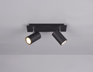 Lampa sufitowa punktowa dwa regulowane reflektory Trio 802400232 Marley 2xGU10 15x9x30cm czarny