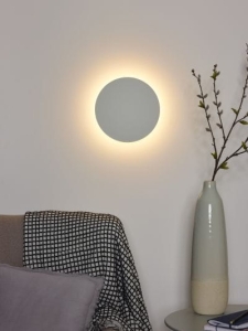 Okrągła biała płaska lampa ścienna LED koło 25cm Lucide 46201/08/31 Eklyps 8W 3000K