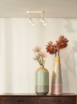 Biała lampa sufitowa z dwoma reflektorami GU10 Lucide 11903/10/31 Jaster
