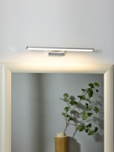Satynowy kinkiet nad lustro łazienkowe Lucide 79297/08/12 Onno LED 8W 3000K IP44 40cm