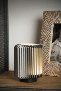 Szara lampa stołowa Lucide 26500/05/36 Turbin LED 5W 3000K