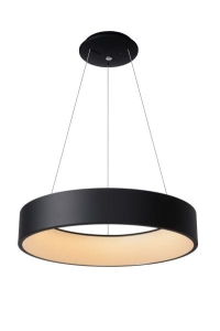 Lampa wisząca wysoka czarna obręcz LED okrąg 60cm Lucide 46400/42/30 TaloweLed 39W 3000K ściemnialna