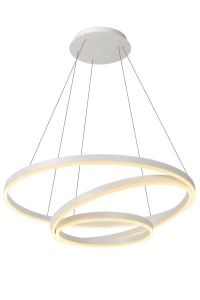 Lampa wisząca biała zawinięta obręcz Lucide 46402/99/31 Triniti LED 32W 3000K 80cm ściemnialna