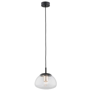 Lampa wisząca z szklanym kloszem nad mały stolik Argon 4331 Trini  E27 20cm x 103cm czarny