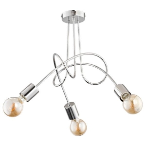 Uniwersalna chromowana lampa sufitowa metalowa bez kloszy Tango Chrome Alfa 24463 3xE27 41cm x 48cm