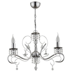 Chromowana lampa wisząca świecznik z kryształkami Astor Alfa 21583 3xE14 68cm x 51cm
