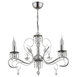 Chromowana lampa wisząca świecznik z kryształkami Astor Alfa 21583 3xE14 68cm x 51cm