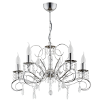 Lampa Wisząca Żyrandol Nowoczesny Alfa 21585 Astor 5xE14 57cm x 68cm chrom kryształy
