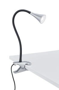 Lampa biurkowa z klipsem nowoczesna na giętkim ramieniu srebrna RL R22398187 Viper LED 3W 3000K