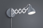 Lampa ścienna kinkiet metalowy abażur na ramieniu składanym harmonijka szary RL R20321078 Scissor E14 53cm