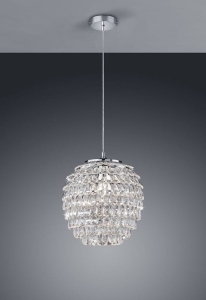 Lampa wisząca nowoczesna glamour abażur kulisty z kryształów RL R30451906 Petty 1xE2735cm