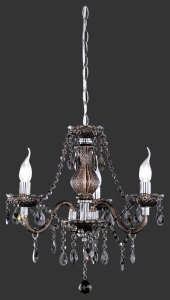 Lampa wisząca żyrandol świecznikowy kryształowy klasyczny glamour czarny Wisząca RL R11073002 LÜSTER 3xE14