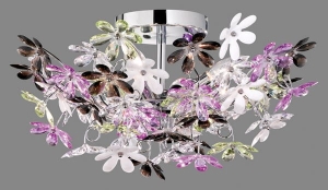 Lampa sufitowa plafon kolorowe kwiatki z akrylu RL R60014017 Flower 4xE14 50cm