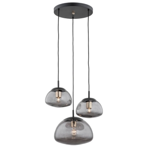 Lampa wisząca trzy dymne klosze Argon 1493 Trini 3xE27 czarny