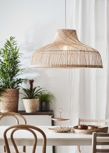 Lampa wisząca w stylu boho do jadalni pleciona z rattanu MarkSlojd 107984 Bali