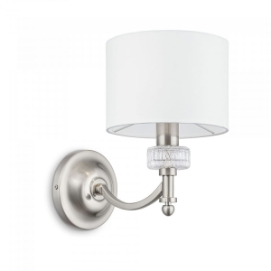 Lampa ścienna Kinkiet z abażurem Maytoni MOD014WL-01N Alicante E14 17x26cm nikiel biały