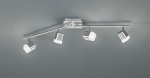 Lampa sufitowa cztery reflektorki kubiki kostki na dwóch listwach srebrne niklowe RL R82154107 Roubaix LED 4x4 W 3000K 78cm