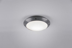 Lampa ogrodowa okrągły plafon antracytowy z tworzywa RL R60501042 Camaro 1xE27 26cm