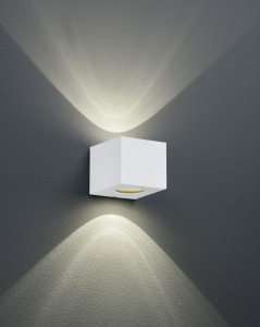 Lampa ogrodowa elewacyjna kinkiet ścienna biały kostka kubik świecąca w górę i dół RL R28222631 Rosario LED 2W 3000K