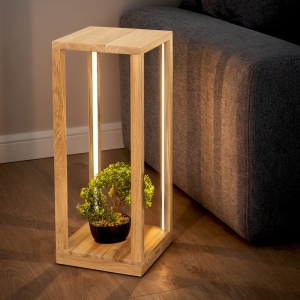 Lampa podłogowa sześcienna rama z drewna dębowego Spot-Light 8872974 Tavoli LED 33W 3000K 61cm