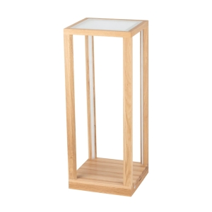 Lampa podłogowa sześcienna rama z drewna dębowego Spot-Light 8882974 Tavoli Glass LED 33W 3000K 61cm