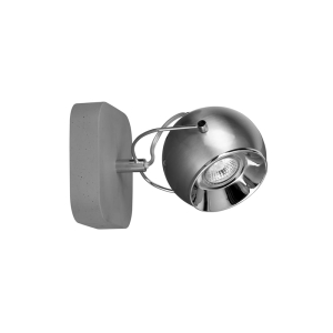 Lampa ścienna kinkiet betonowy z metalowym kulistym reflektorem Spot-Light 5131136 Ball Concrete GU10