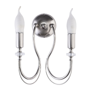 Srebrny podwójny kinkiet z kryształkami Jupiter 1690 Melani 2xE14