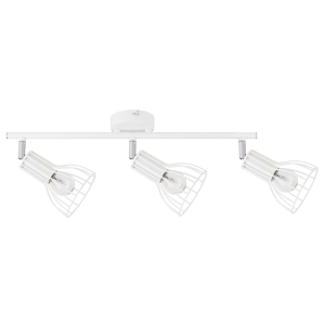 Lampa sufitowa biała metalowa listwa z reflektorami klosze w stylu industrialnym Spot-Light 2743302 Megan 3xE14 21cm x 47cm