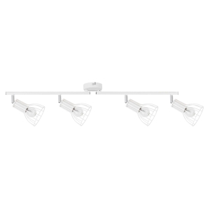 Lampa sufitowa reflektory na białej listwie i metalowe kratkowane klosze Spot-Light 2743402 Megan 4xE14 21cm x 76cm