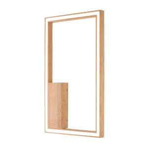 Prostokątny kinkiet lampa ścienna z drewna dębowego Spot-Light 9144174 Ramme LED 24W 3000K