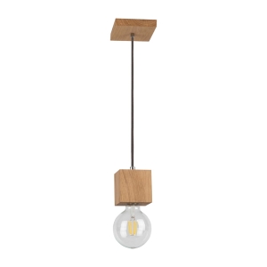 Lampa wisząca drewniana na żarówkę dekoracyjną Spot-Light 7161174 Drewno Dębowe Trongo E27 10cm