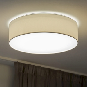 Lampa sufitowa okrągła do małych pomieszczeń biały abażur z tkaniny Spot-Light 4762802 Josefina LED 13W 2700K 13cm x 28cm
