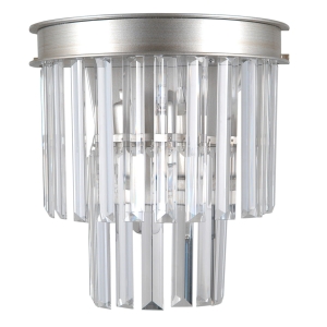Lampa ścienna kinkiet glamour kryształy podłużne chrom Italux WL-44372-2A-SLVR-BRW Verdes 2xE14