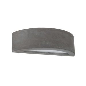 Lampa ścienna kinkiet betonowy szary półokrągły i szklany biały klosz Spot-Light 8972136 Block E27